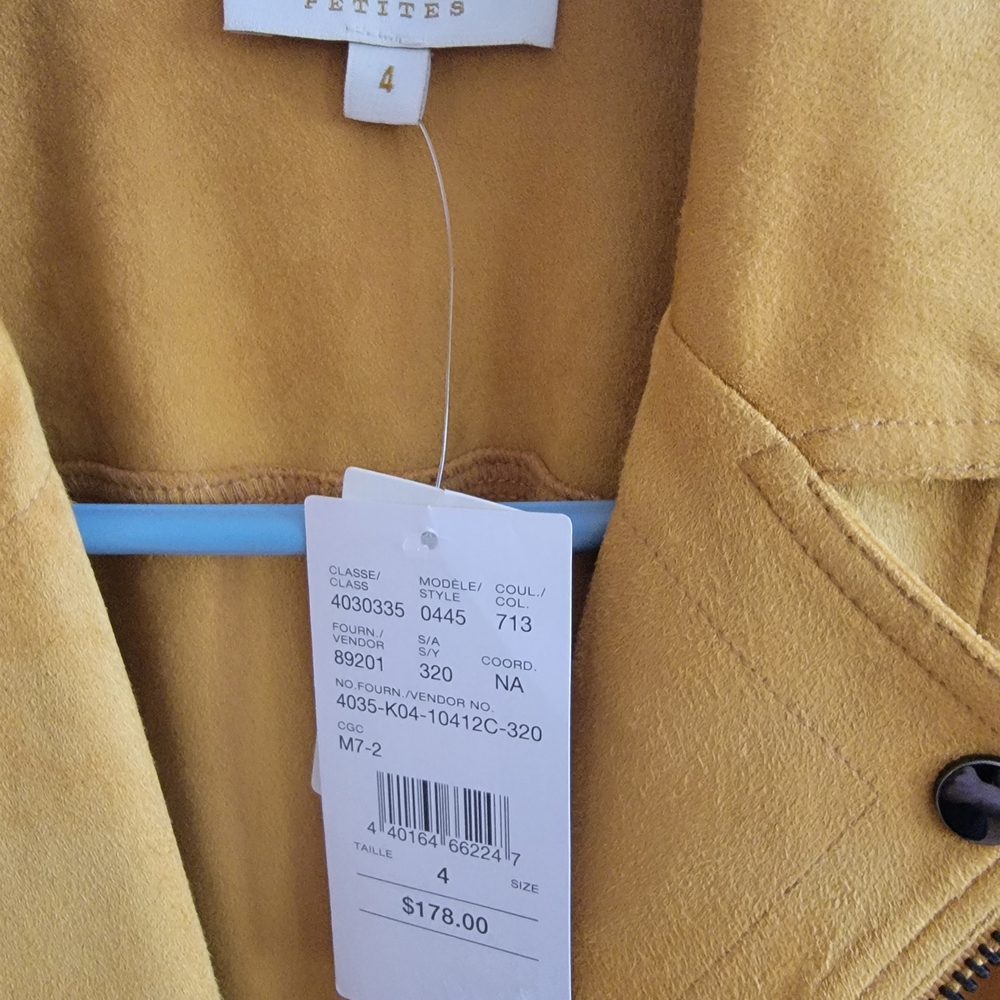 Women's Mustard Jacket Brand NEW tags on